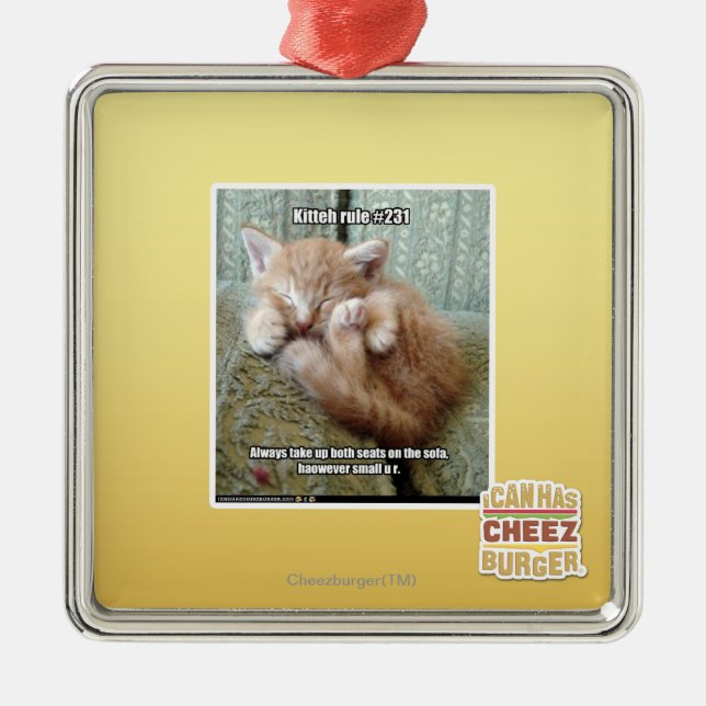 Kitteh Regel #231 Ornament Aus Metall (Vorne)