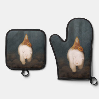 Kittelsen White-Bear King Valemon Ofenhandschuh & Topflappen-Set