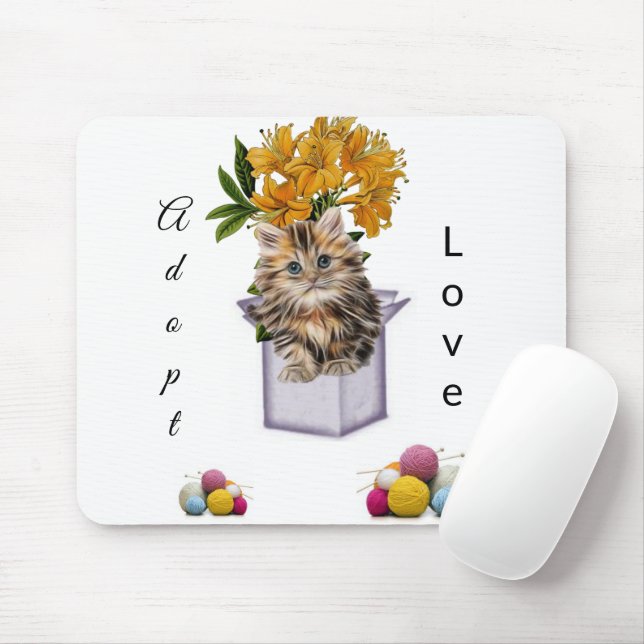 Kitten Adoption Liebe Maus Pad! Mousepad (Mit Mouse)