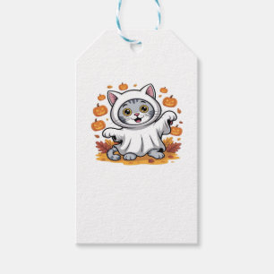Kitten als Geist zu Halloween Classic T- Geschenkanhänger