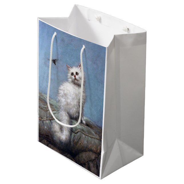 Kitten and Bee, Carl Kahler Mittlere Geschenktüte (Vorderseite Schrägansicht)