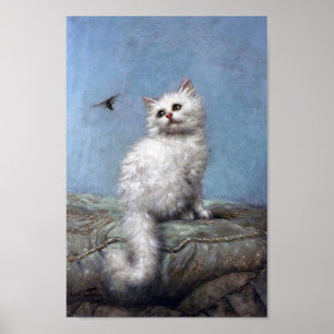 Kitten and Bee, Carl Kahler Poster