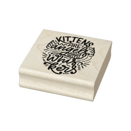 Kitten Angel Quote Rubber Briefmarke Gummistempel