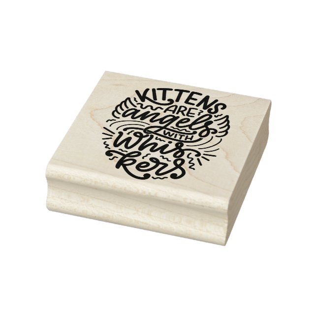 Kitten Angel Quote Rubber Briefmarke Gummistempel (Stempel)