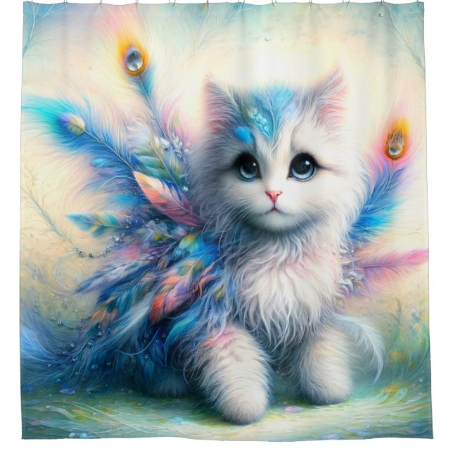 Kitten Art Duschvorhang (Vorderseite)