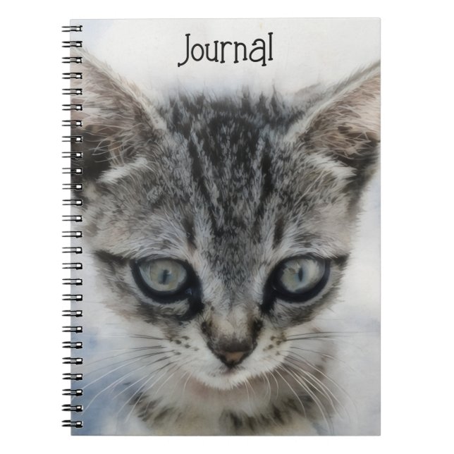 Kitten Baby Cat Art Journal Notizblock (Vorderseite)