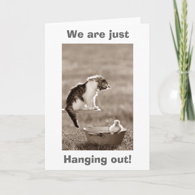 KITTEN/BABY DUCK SAGEN "GLÜCKLICHER GEBURTSTAG" KARTE (Vorderseite)