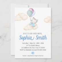 Kitten Baby Girl Baby Shower Balloons Wolken