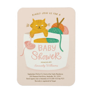 Kitten Baby Shower Magnet