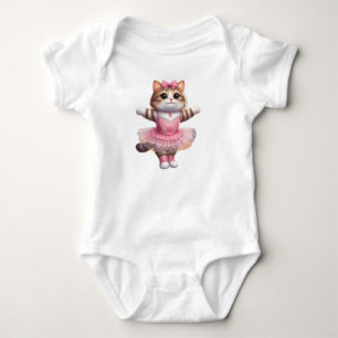 Kitten Ballerina Baby Strampler