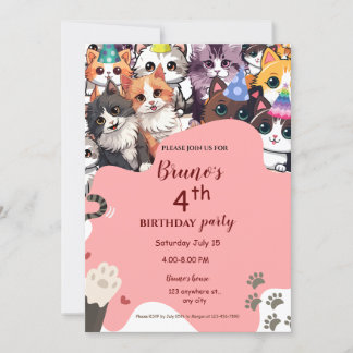 Kitten Birthday Einladung