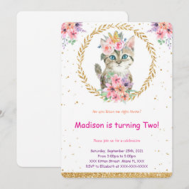Kitten Birthday Einladung