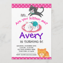 Kitten Birthday Invasion, Adoption von Haustieren Einladung