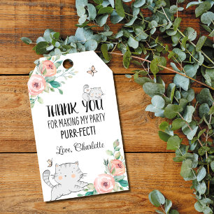 Kitten Birthday Party favorvor Tag Purfect Favor T Geschenkanhänger