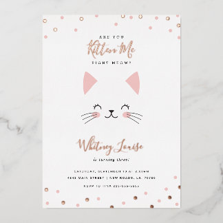 Kitten Birthday Party Folieneinladung