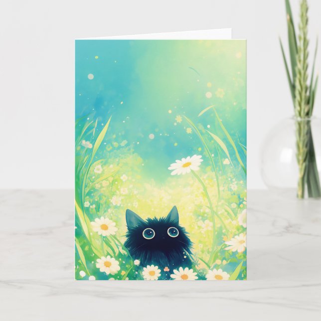 Kitten Blume Retreat Karte (Vorderseite)