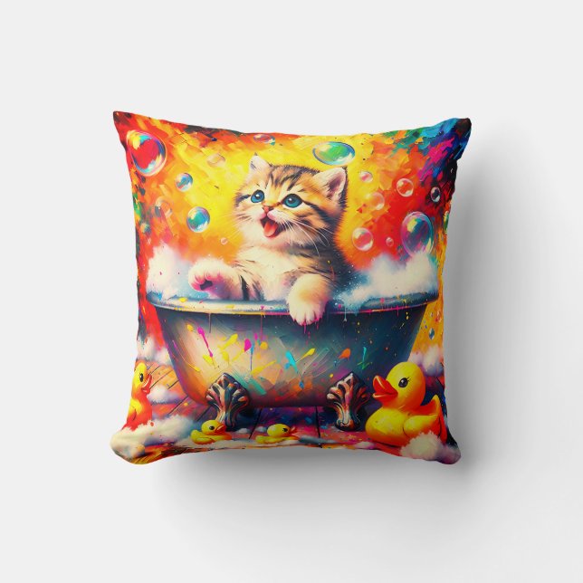 Kitten Bubble Bath Kissen (Vorderseite)
