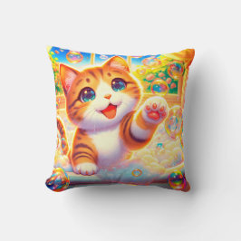 "Kitten Bubble Bliss" Kissen