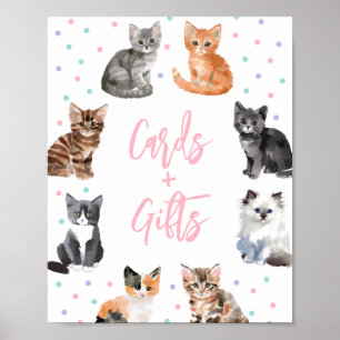 Kitten Cat Geburtstagskarten und Geschenke Untersc Poster