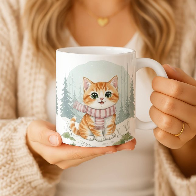 Kitten Cat Mug, Watercolor Cat Lover Gift Kaffeetasse (Von Creator hochgeladen)
