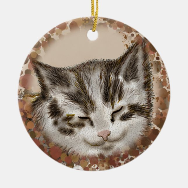 Kitten Cat Sleeping Ornament (Vorne)