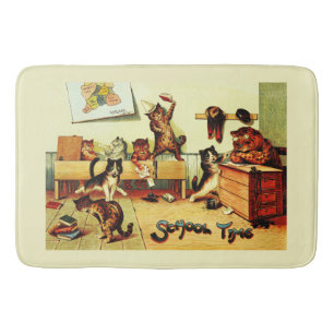 Kitten Classroom Chaos Louis Wain Badematte