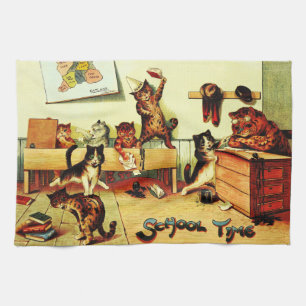 Kitten Classroom Chaos Louis Wain Teetuch Geschirrtuch