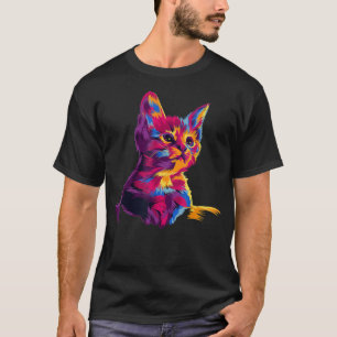 Kitten Colorful Art Geschenke für Katzen Liebhaber T-Shirt