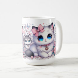 Kitten Cuteness Overload: funkelnde Mit Augen Katz Kaffeetasse
