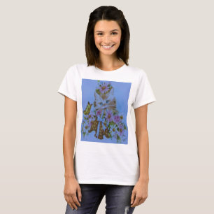 Kitten Design pink und blau für Katzenliebhaber T-Shirt