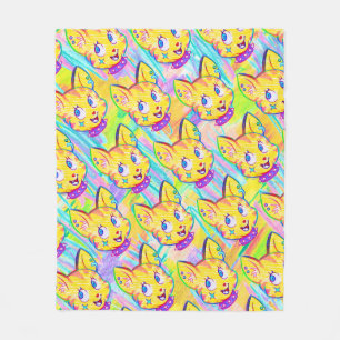 Kitten Doodle Fleecedecke