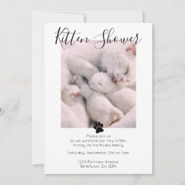Kitten Dusche Niedliche Personalisierte Katze Adop Einladung