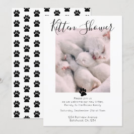 Kitten Dusche Niedliche Personalisierte Katze Adop Einladung