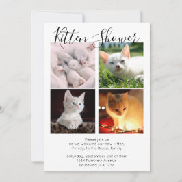 Kitten Dusche Niedliche Personalisierte Katze Adop Einladung