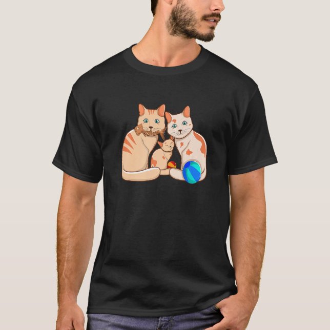 Kitten Family Cat  Animal Cat Whisperer T-Shirt (Vorderseite)