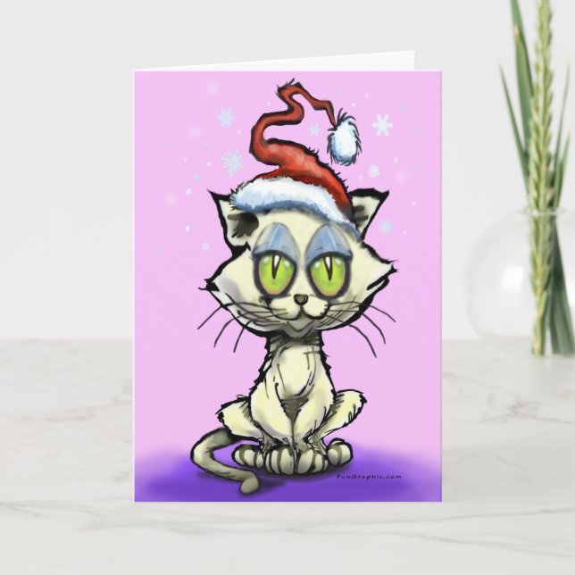 Kitten Feiertagskarte (Vorderseite)