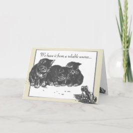 Kitten Frog Birthday Karte