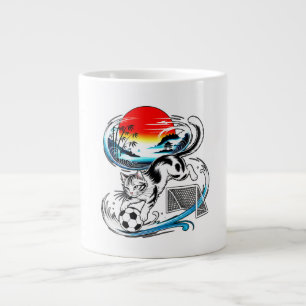 Kitten-Fußball – Japanische Kunst trifft Sportleid Jumbo-Tasse