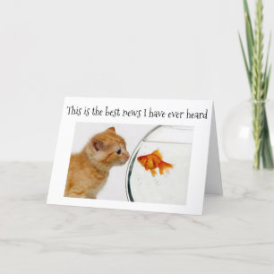 KITTEN/GOLDFISH SIND PURR-FECT-FREUNDE *40.* GEBUR KARTE