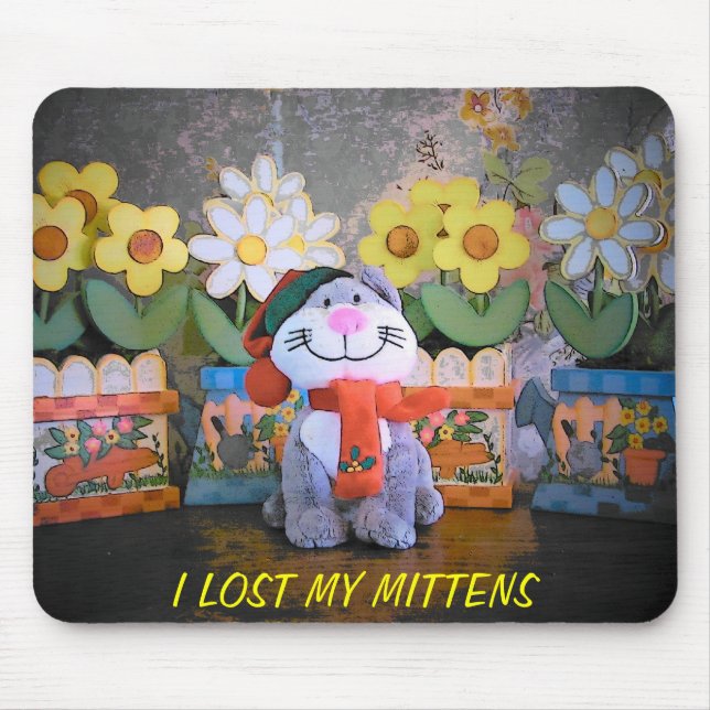 Kitten hat Fausthandschuhe verloren Mousepad (Vorne)
