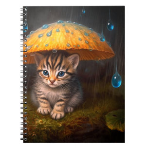 Kitten im Regen Notizblock