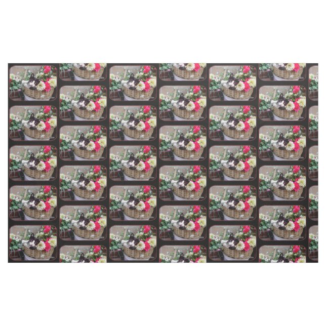 Kitten in a Basket Stoff (Yard (91,4 cm))