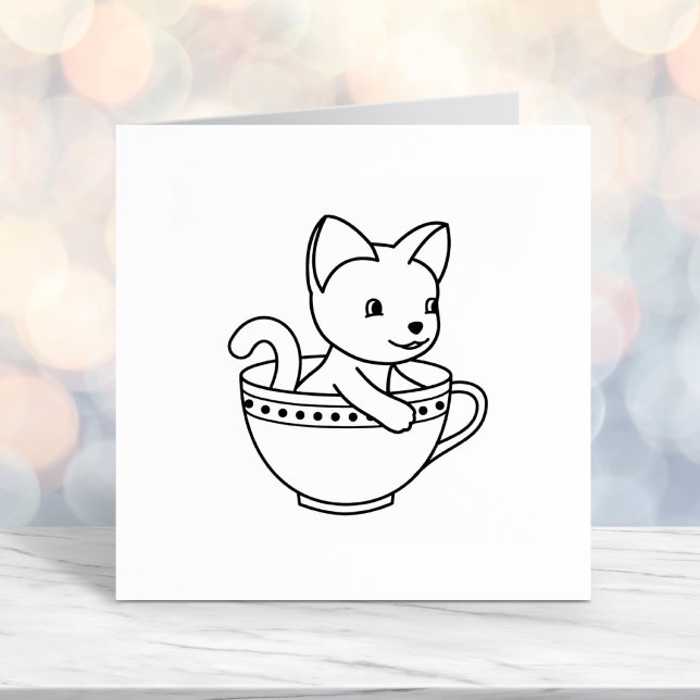 Kitten in a Cup - Katze in einem Teacup Permastempel (Von Creator hochgeladen)