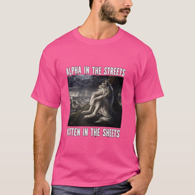 Kitten in den Blättern Funny Alpha Werwolf Wolf Me T-Shirt (Vorderseite)