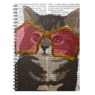 Kitten in der Star-Sonnenbrille Notizblock