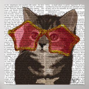 Kitten in der Star-Sonnenbrille Poster