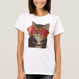 Kitten in der Star-Sonnenbrille T-Shirt