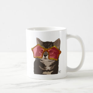 Kitten in der Star-Sonnenbrille Tasse