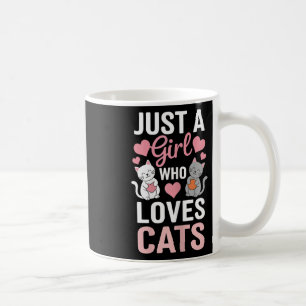 Kitten Just a Girl, die Lieben Katzen Shirt Niedli Kaffeetasse