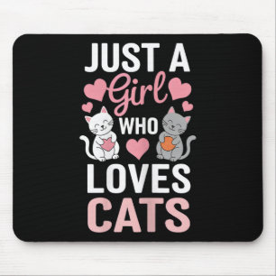 Kitten Just a Girl, die Lieben Katzen Shirt Niedli Mousepad